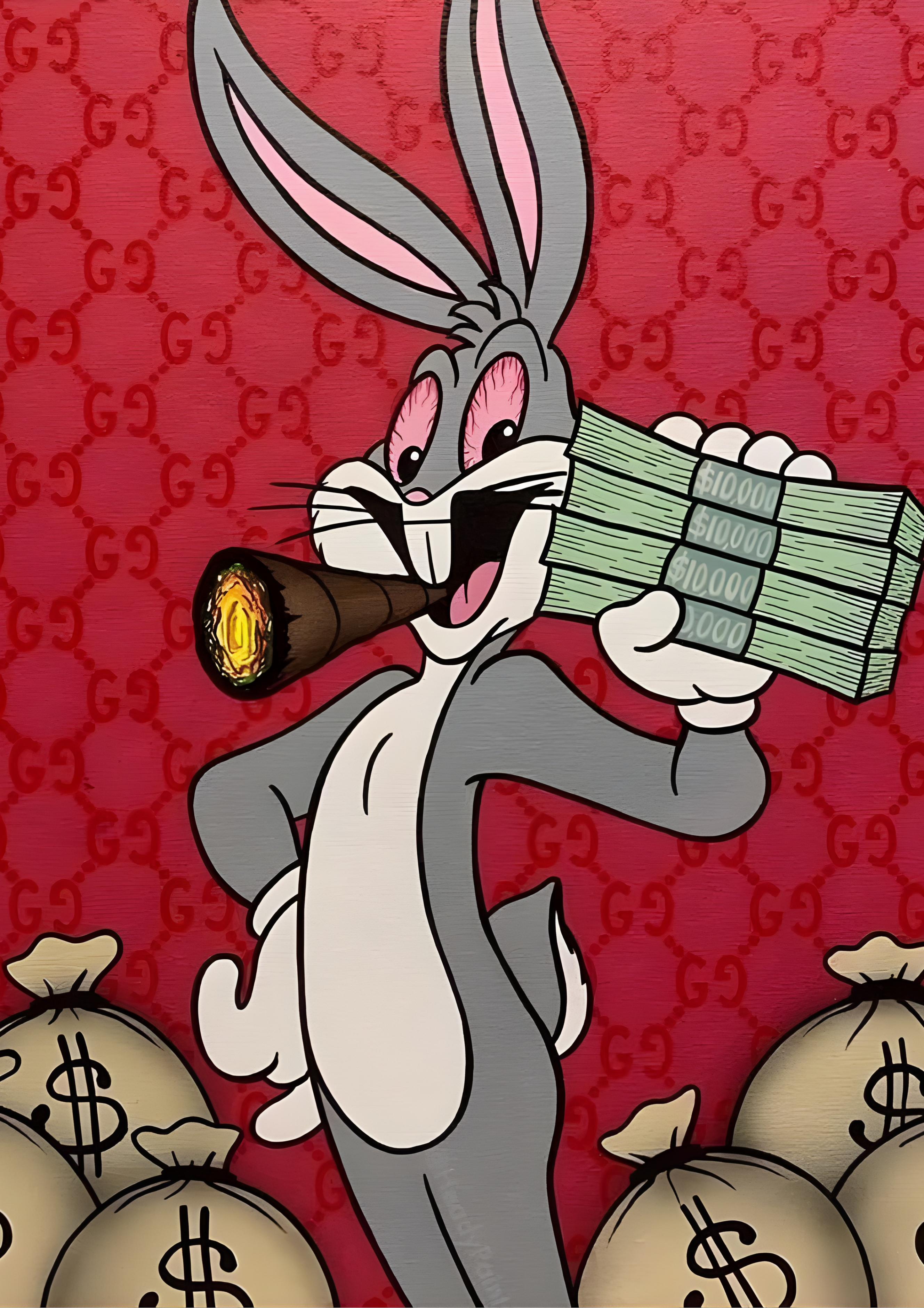 Hustle Bunny Art