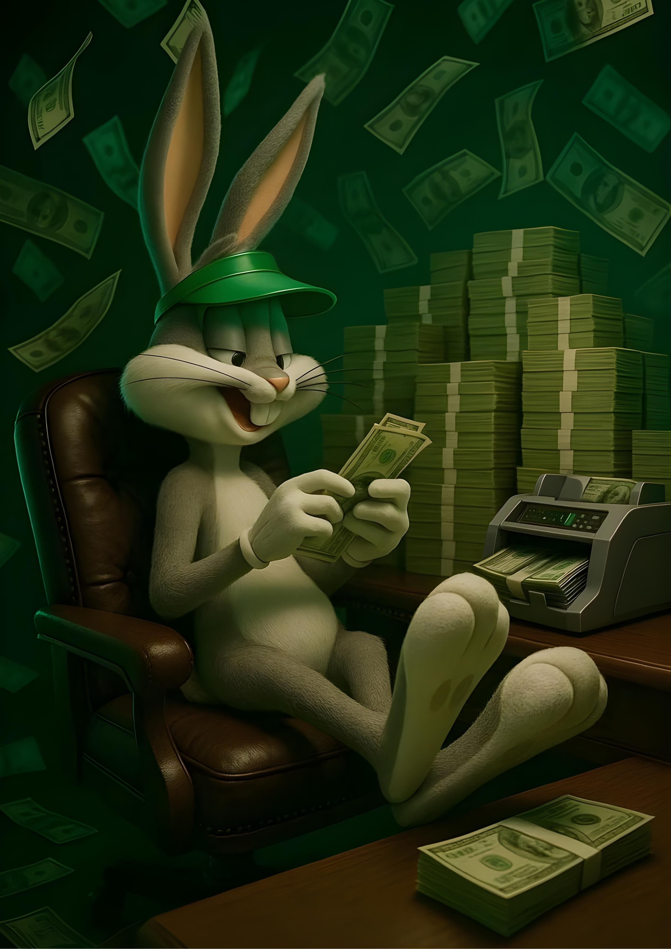 Rich Rabbit with Money