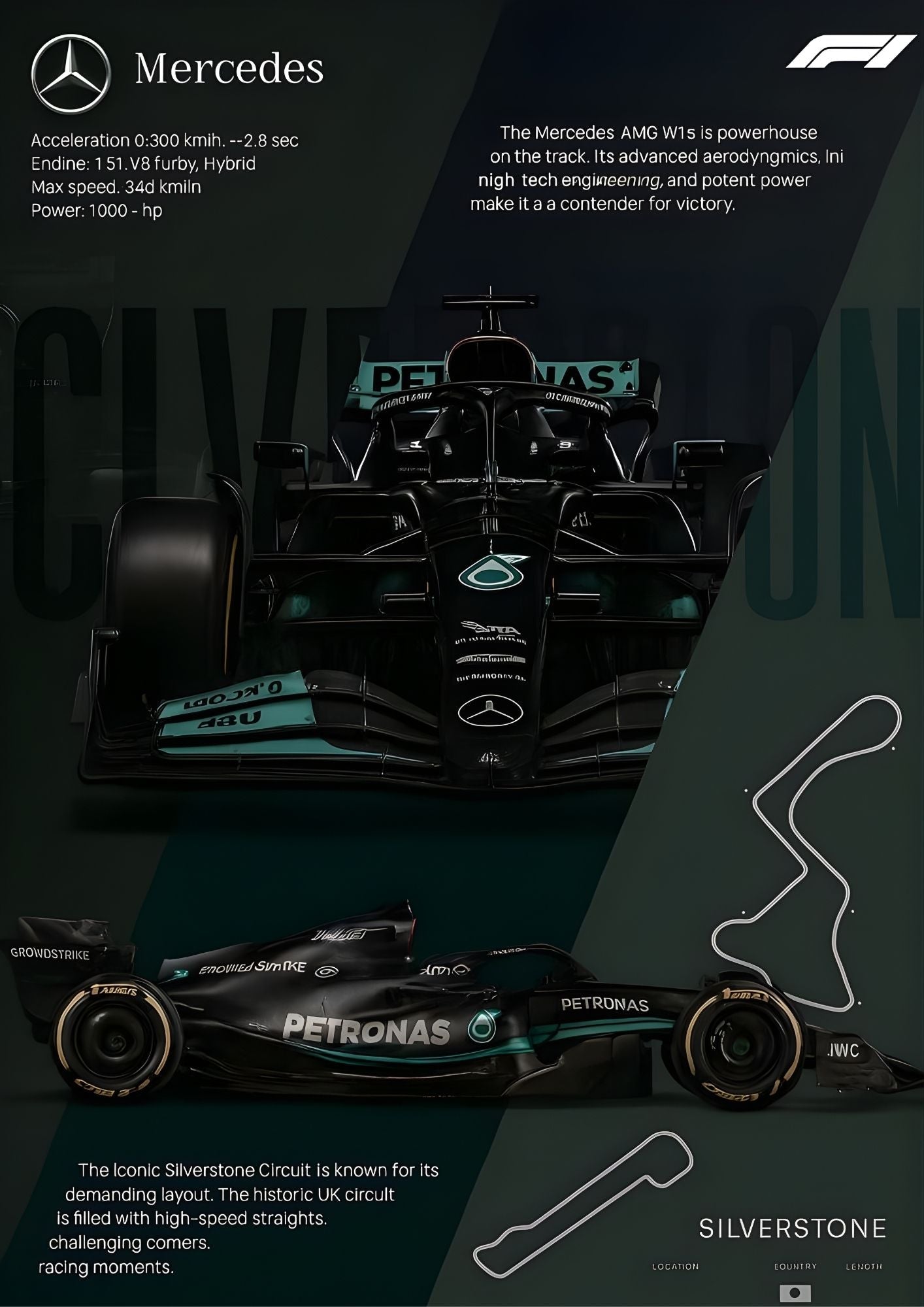 Lewis Hamilton Back Portrait Poster