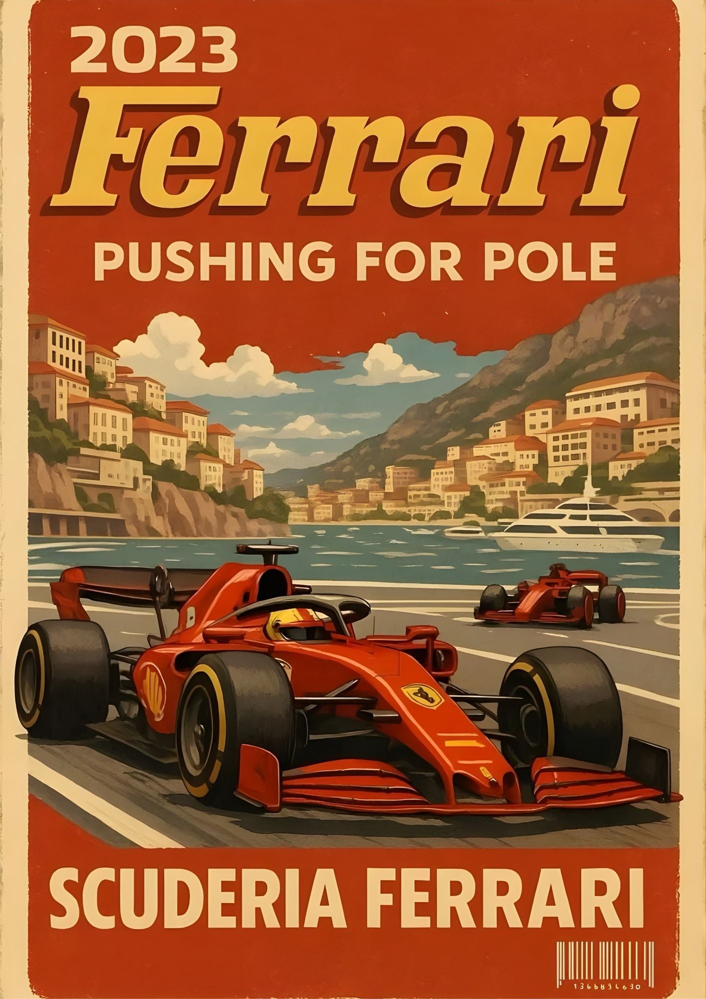 Ferrari Pushing For Pole Art