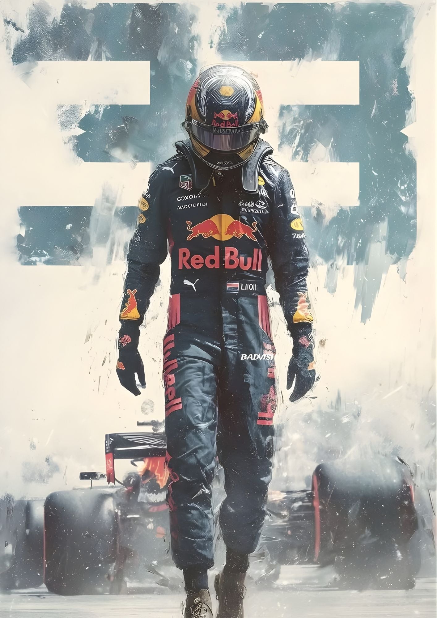 Verstappen F1 #33 Action Poster