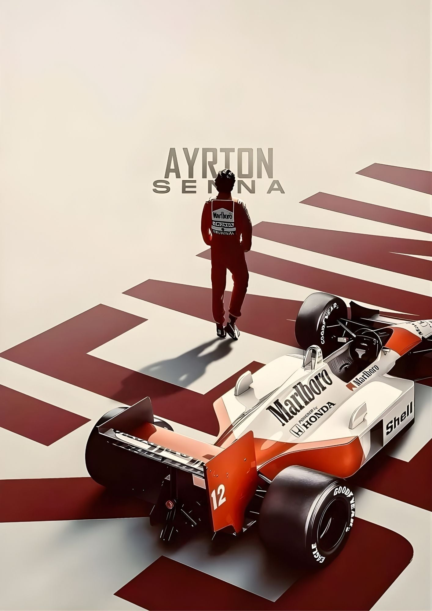 Mercedes AMG Top View Poster