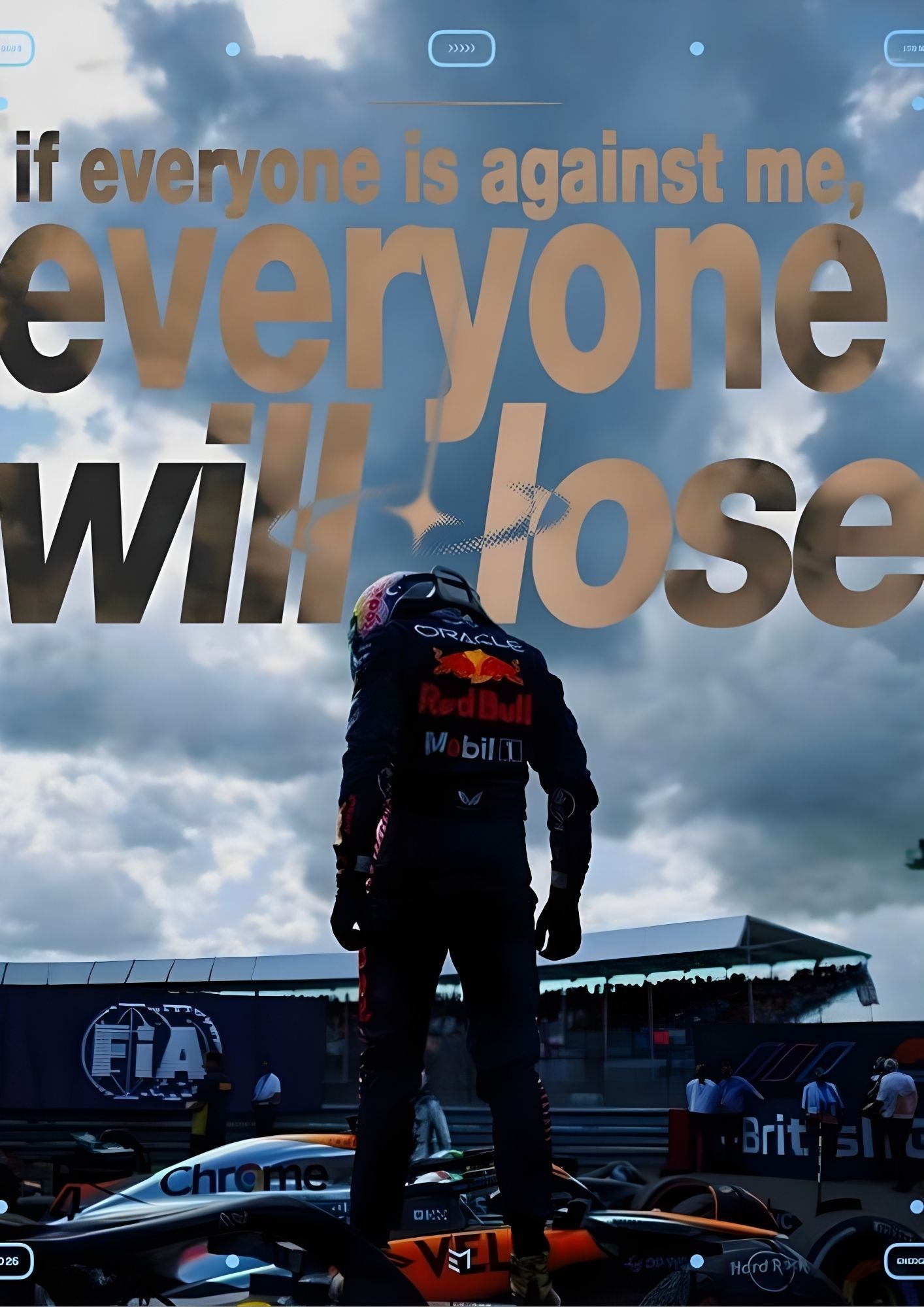 Lewis Hamilton Cartoon Style Portrait