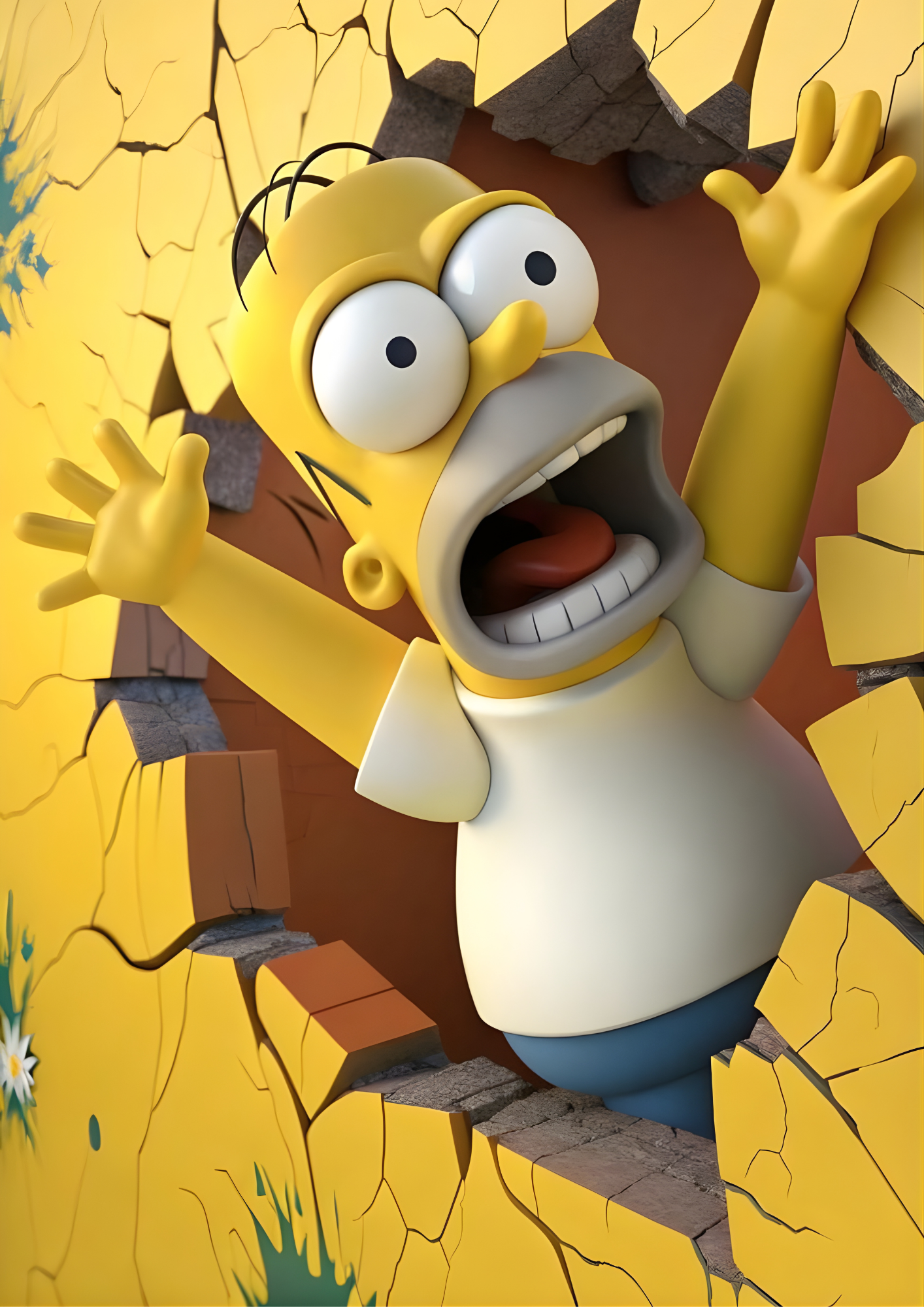 Homer Breaking Wall