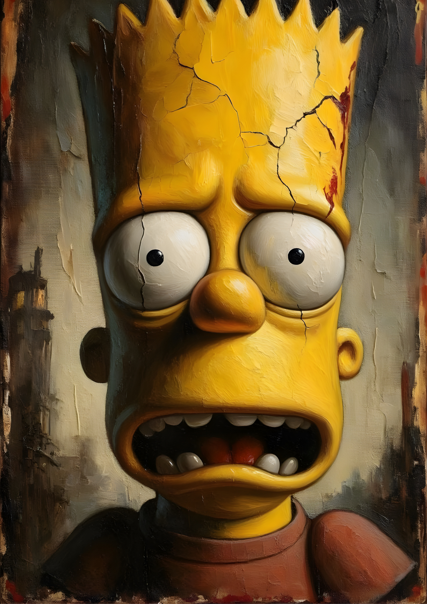 Bart Cracked Portrait
