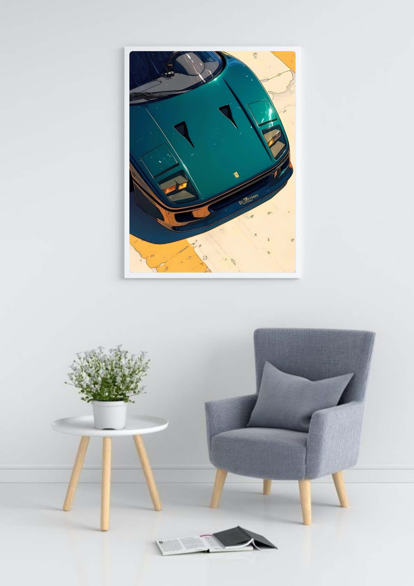 Cartoonish Car Poster